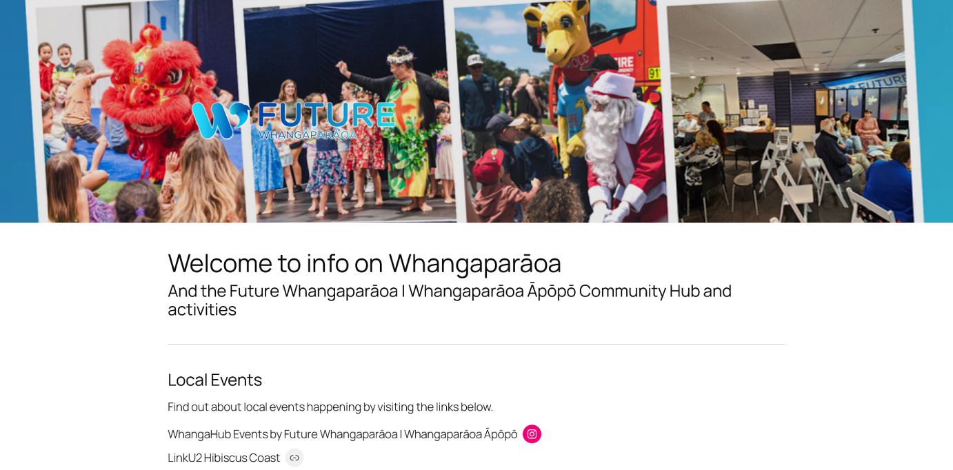 Future Whangaparāoa | Whangaparāoa Āpōpō Community Hub Website