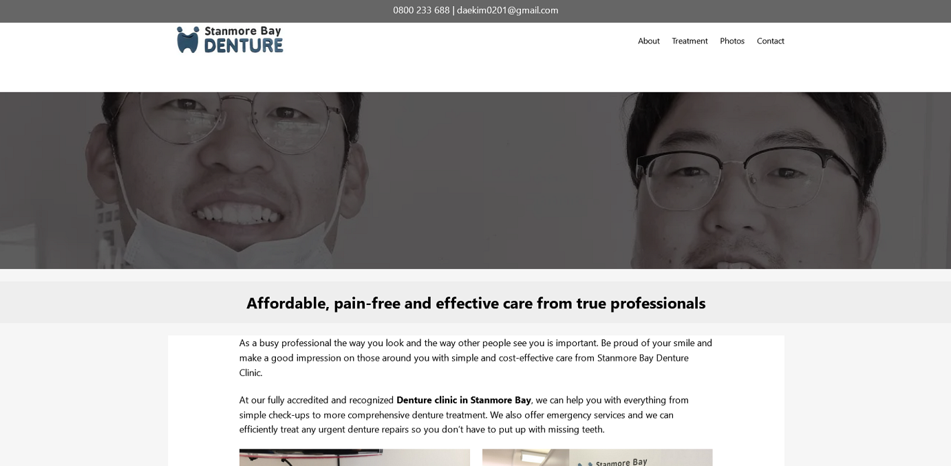 Stanmore Bay Denture Website